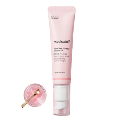 Medicube Sérum Contour des Yeux PDRN Saumon & Peptides Roses | Rétinol 99%, PDRN, Niacinamide | Soin Anti-Rides Hydratant Coréen pour le Contour de l'Œil 15 ml