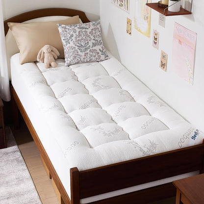 BEDLORE Surmatelas 160x200 cm, sur Matelas 2 Personne en Viscose de Bambou