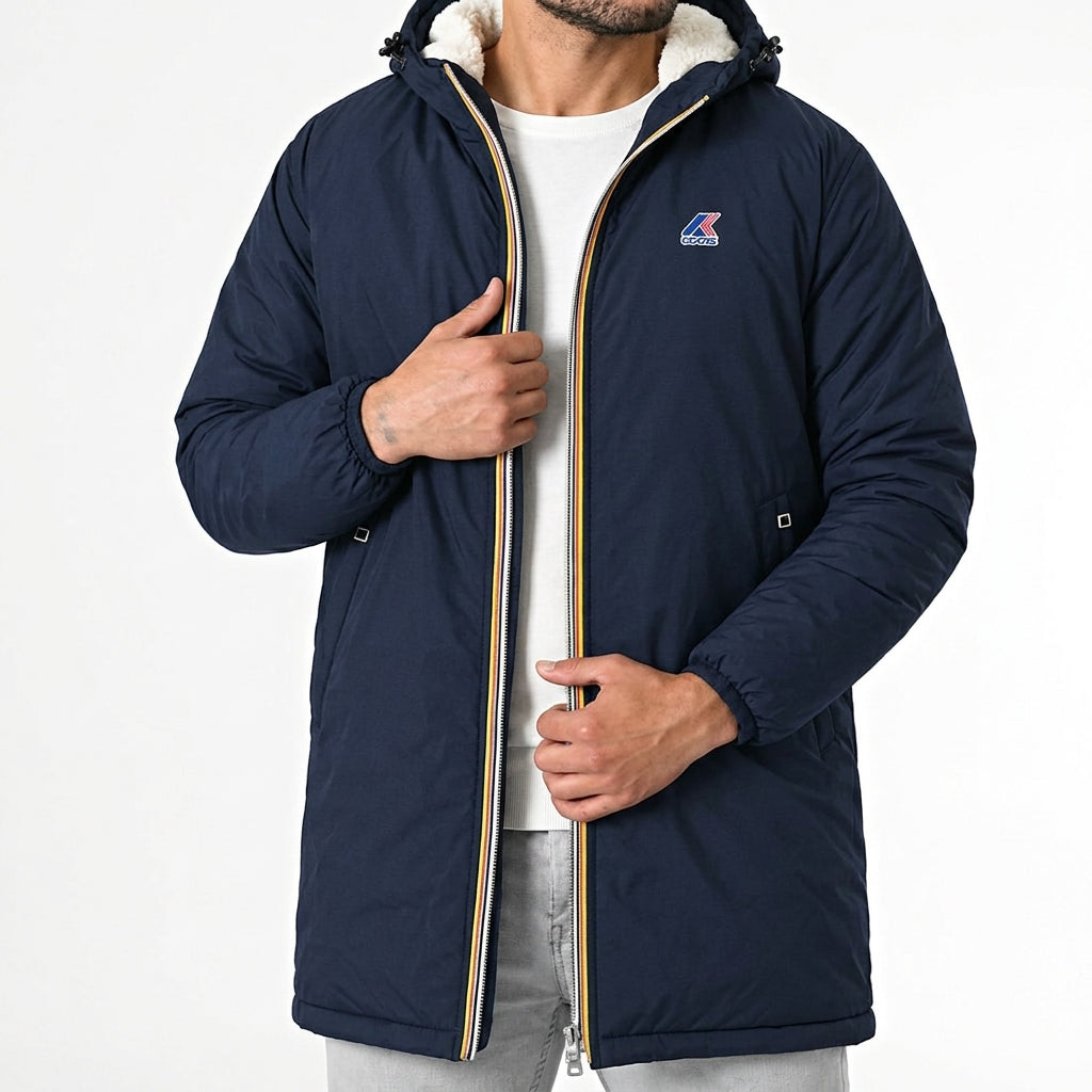 Parka d'Hiver Fourrée & Coupe-Vent pour Homme/Femme - Modèle Urbain Confort Coupe-Vent – Mi-Longue à Capuche