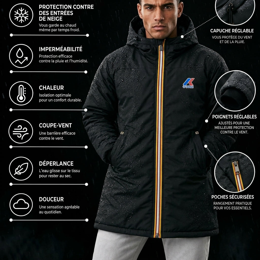 Parka d'Hiver Fourrée & Coupe-Vent pour Homme/Femme - Modèle Urbain Confort Coupe-Vent – Mi-Longue à Capuche