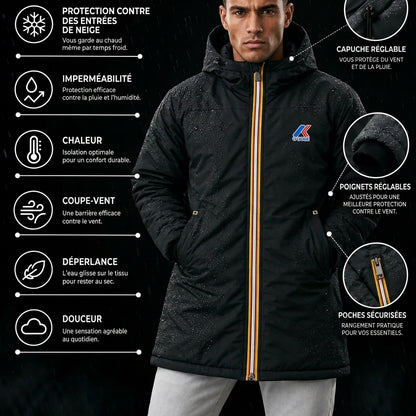 Parka d'Hiver Fourrée & Coupe-Vent pour Homme/Femme - Modèle Urbain Confort Coupe-Vent – Mi-Longue à Capuche