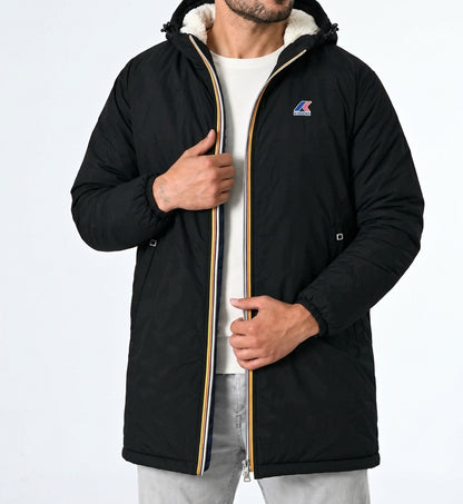 Parka d'Hiver Fourrée & Coupe-Vent pour Homme/Femme - Modèle Urbain Confort Coupe-Vent – Mi-Longue à Capuche