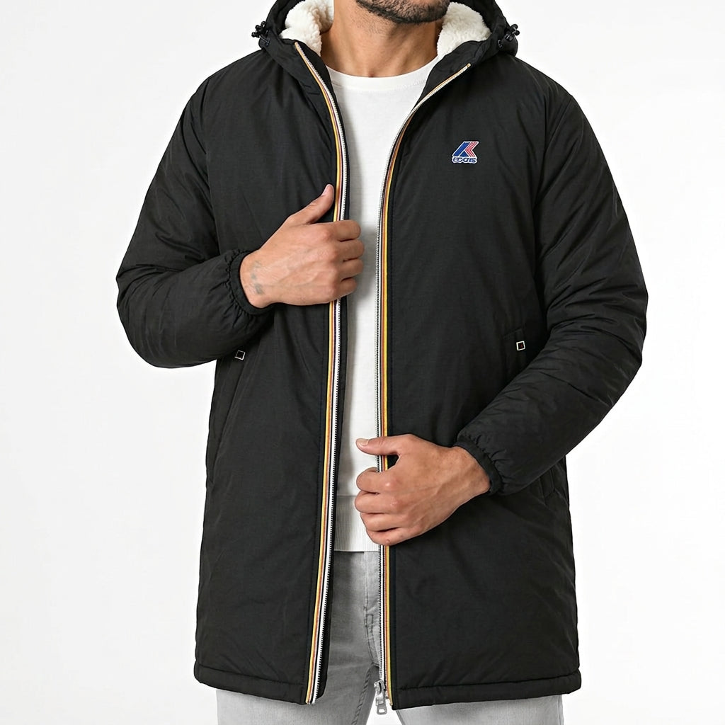 Parka d'Hiver Fourrée & Coupe-Vent pour Homme/Femme - Modèle Urbain Confort Coupe-Vent – Mi-Longue à Capuche